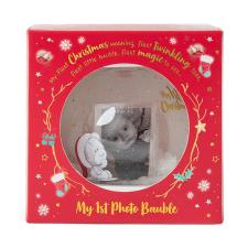 My 1st Christmas Tiny Tatty Teddy Photo Bauble Tree Decoration Image Preview
